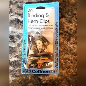 Collins Binding and Hem clips for sewing 30 in pack  New